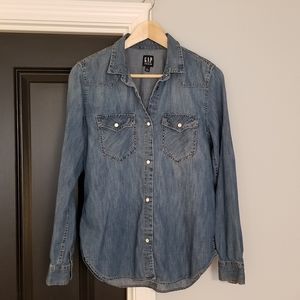 Gap Denim Chambray Shirt - Size M
